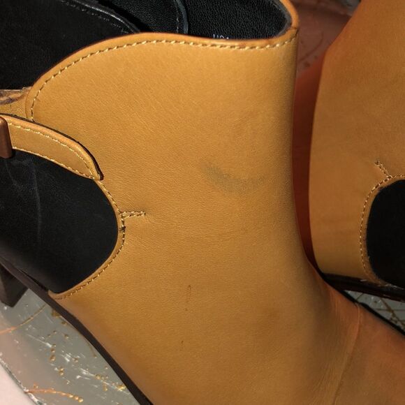 Wolverine Sz 8 1000 Mile Rockford Samantha Pleet Taupe Black Ankle Booties - Picture 11 of 13